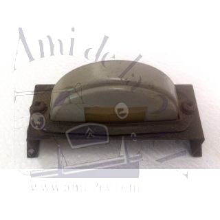 Cabochon de feu arrière demi-lune gris, 2 CV anciennes avec son support pièces d'occasion