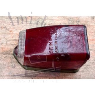 Cabochon de clignotant rouge sur custode 2cv, origine