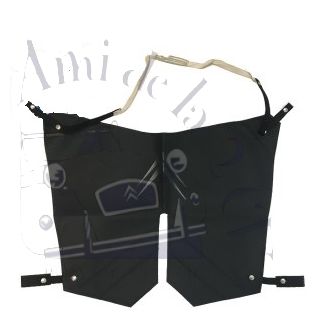 Cache calandre noir pour capot 2cv 23 nervures