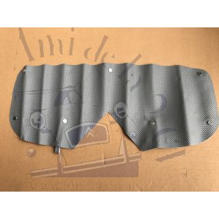 Cache calandre pour 2cv entre 1965 et 1975 en toile coton plastifiée gris clair