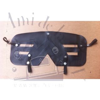 Cache calandre pour 2cv entre 1965 et 1975 en toile de capote gris anthracite noir