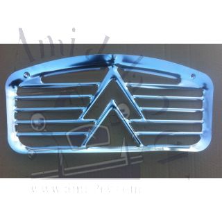Calandre en aluminium, doubles-chevrons, refabrication 2cv de 1961 à 1965