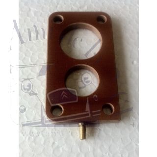 Cale thermique pour carburateur double Visa 2cv avec prise pour la dépression