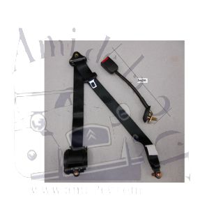 Ceinture de sécurité avant gauche 2cv quatre points à enrouleur.