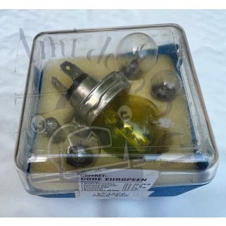 Coffret d'ampoules code européen origine avec ampoule jaune