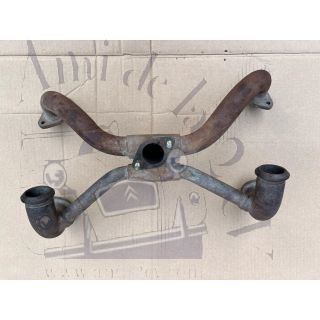 Collecteur Admission échappement Dyane 435 cm3 6 volts sans support d'alternateur