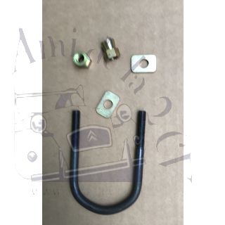 Collier U avec écrous autocassants pour fixation de l'antivol de direction 2CV