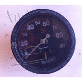 Compteur rond 2cv marque Jaeger gradué de 10 à 90 km/h sans éclairage pièce d'occasion