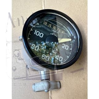 Compteur rond ED Veglia 2cv ancien modèle reconditionné gradué de 20 à 100 km/h avec entrainement et molette