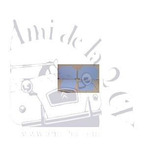 Ensemble de 4 panneaux de porte gris-bleu, 2 CV Spécial et Cocorico