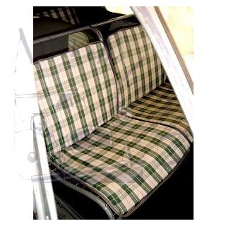 Tissu écossais 2cv vert et blanc