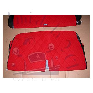 Housse de banquettes tissus rouge 2cv depuis 1970