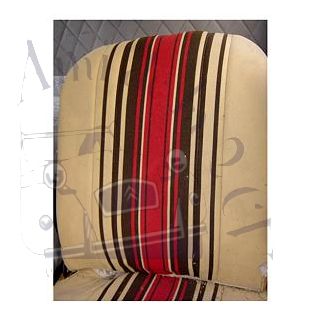 Tissu rayé beige et rouge 2cv 1981