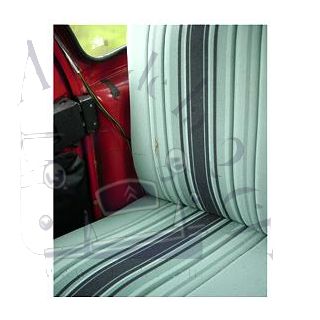 tissu rayé vert 2cv