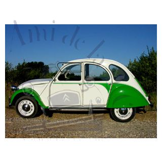 2cv Dolly Blanche et vert Bambou