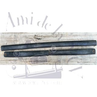 Ensemble de 3 joncs de pare choc arrière en plastique noir 2cv AZAM