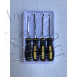 Ensemble de 4 crochets pour démonter les joints tubiques, les joint de pistons d'étrier les ressorts d'arbres à cames etc