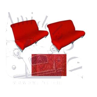 Ensemble de garnitures de banquette avant + arrière diamanté rouge Ami 6