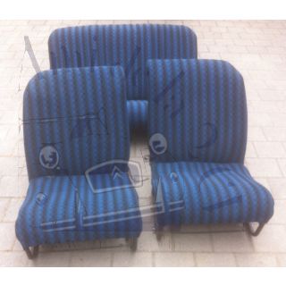 Ensemble de sièges + banquettes tissu damiers bleu 2cv et Dyane