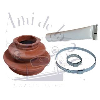 Ensemble de soufflet de cardan côté boîte 2cv Dyane Méhari Acadiane Ami 8 longue durée avec collier et graisse