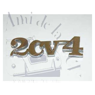 Sigle 2 CV 4 chromé