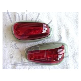 Paire de cabochons de clignotants gris clair 2cv