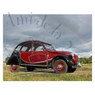 Autocollants 2cv Charleston rouge ou jaune
