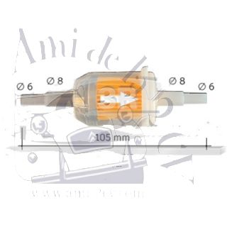 Filtre à essence transparent pour durite en 6 et en 8 mm 2CV Méhari Dyane Acadiane Ami et autres voitures anciennes de collection
