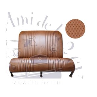 Garniture de banquette avant 2CV Dyane, targa marron, en 1 partie avec rabats