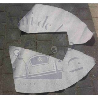 Garnitures de passage de roue 2cv en feutrine gris clair