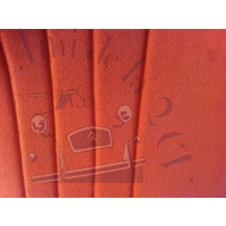 Ensemble de garnitures de sièges dossier asymétrique + banquette arrière orange pour 2cv Spot