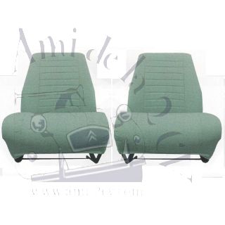 Garniture de siège avant gauche + droit en tissu diamanté vert Ami 8