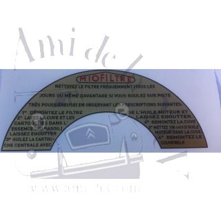 Grand autocollant en demi cercle pour filtre Miofiltre