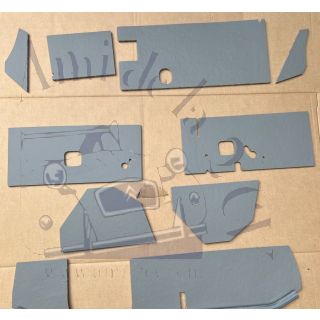 Habillage de de boîte à gants gris 9 pièces avec insonorisant et bourrelet pour 2cv AZA AZAm et AZU