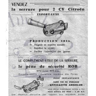 Le pène de sécurité ROB pour 2cv