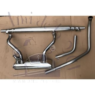 Ligne d'échappement en inox pour Méhari Acadiane AK 400