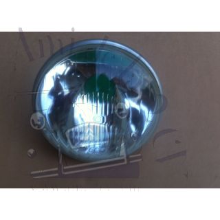 Optique de phare 2CV Cibié ABTP 502 avec cerclage aluminium montage baionnette