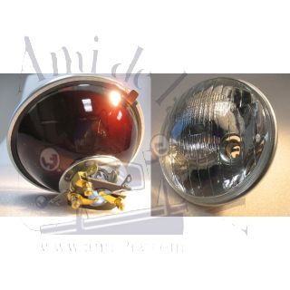 Optique de phare ancien modèle sans trou de veilleuse copie du Cibié, le deuxième offert livraison gratuite en France continentale