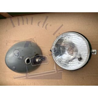 Optique de phare Marchal ABTP 490 code européen avec trou de veilleuse porte chromée et cuvelage