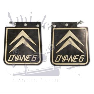 Paire de bavettes d'aile arrière Dyane avec fixations