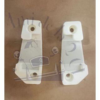 Paire de gâches nues de serrure de porte avant Dyane premier modèle