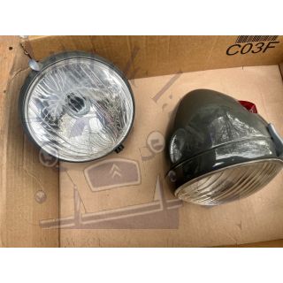 Paire de phares Equilux Marchal ABTP490 gris foncé