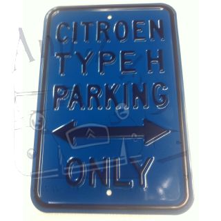 Plaque parking Hy en tôle peinte emboutie 45.5x 30 cm