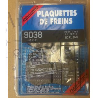 Plaquettes freins Visa D GTI 205 C15