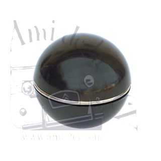 Pommeau de levier de vitesse noir, avec bague enjoliveuse 2cv