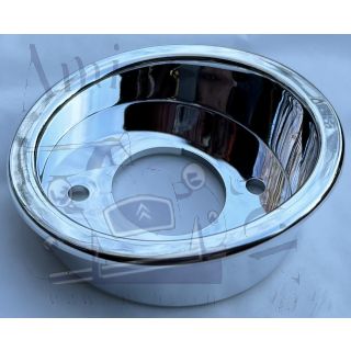 Support plastique chromé de clignotant 2cv avant gauche