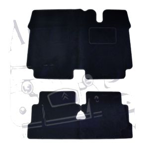 Tapis de sol en velours noir 2cv conduite à droite