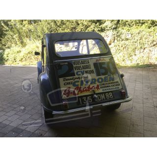 Votre 2cv pour 150 NF par mois, réclame d'époque sur plaque émaillée